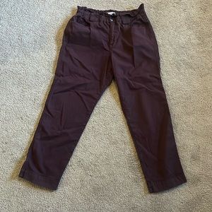 Pistola maroon high paperbag waist pants size 30